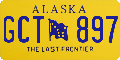 AK license plate GCT897