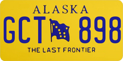 AK license plate GCT898