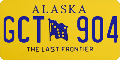 AK license plate GCT904