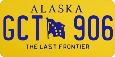 AK license plate GCT906