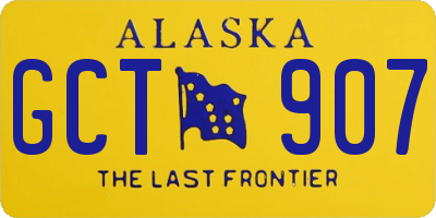 AK license plate GCT907