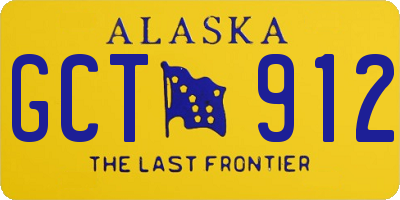 AK license plate GCT912