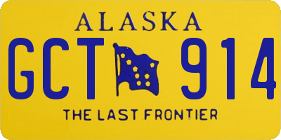 AK license plate GCT914