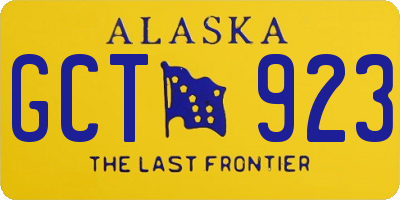 AK license plate GCT923