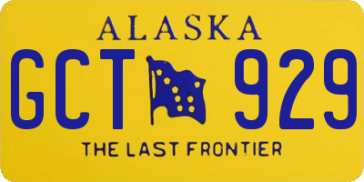 AK license plate GCT929