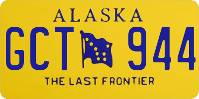 AK license plate GCT944