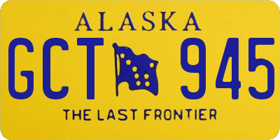 AK license plate GCT945