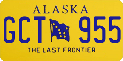 AK license plate GCT955