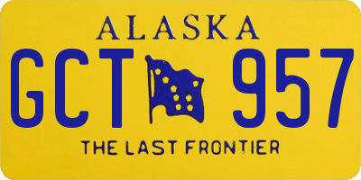 AK license plate GCT957