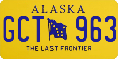 AK license plate GCT963