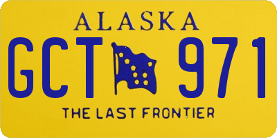AK license plate GCT971