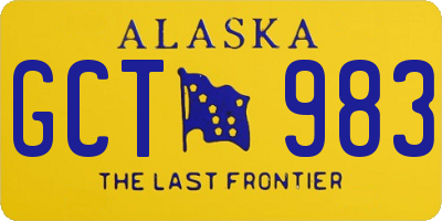 AK license plate GCT983