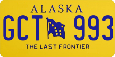 AK license plate GCT993