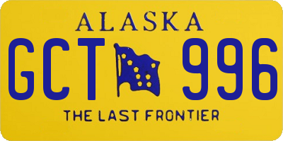 AK license plate GCT996