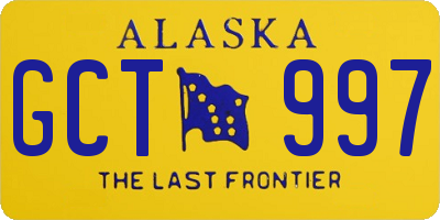 AK license plate GCT997