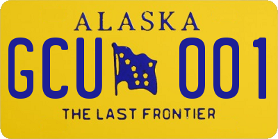 AK license plate GCU001