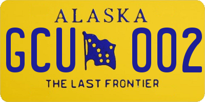 AK license plate GCU002