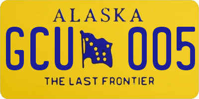 AK license plate GCU005