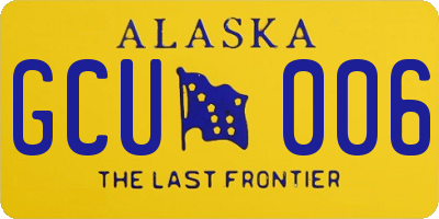 AK license plate GCU006