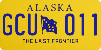 AK license plate GCU011