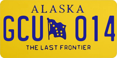 AK license plate GCU014
