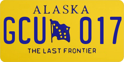 AK license plate GCU017