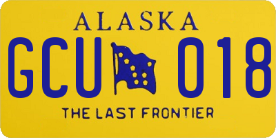 AK license plate GCU018