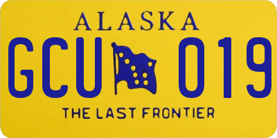 AK license plate GCU019