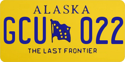 AK license plate GCU022