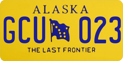 AK license plate GCU023