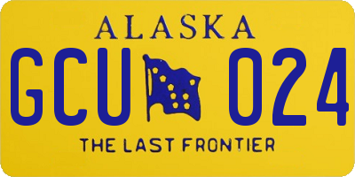 AK license plate GCU024