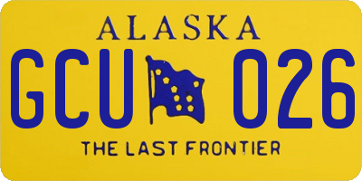 AK license plate GCU026