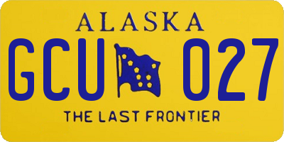 AK license plate GCU027