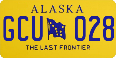 AK license plate GCU028