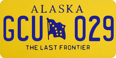 AK license plate GCU029