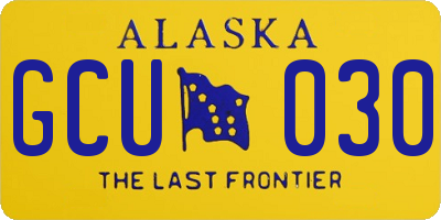 AK license plate GCU030