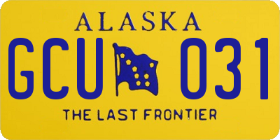 AK license plate GCU031