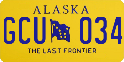 AK license plate GCU034