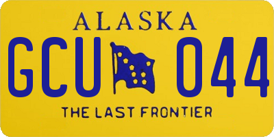 AK license plate GCU044
