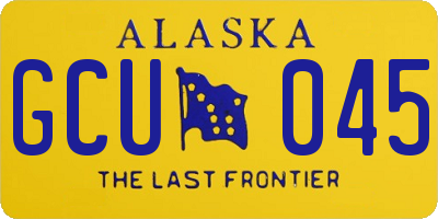 AK license plate GCU045