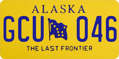 AK license plate GCU046