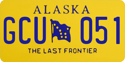 AK license plate GCU051