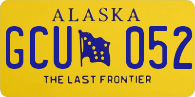 AK license plate GCU052