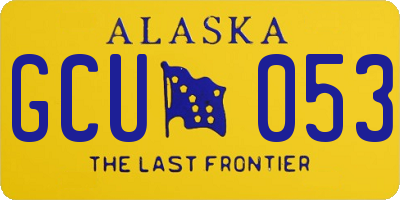 AK license plate GCU053