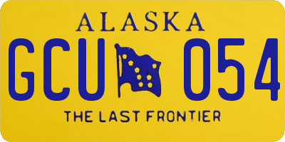 AK license plate GCU054