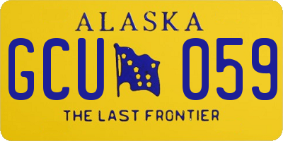 AK license plate GCU059