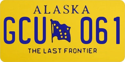 AK license plate GCU061