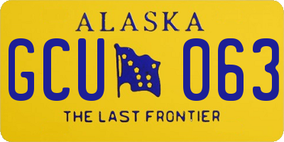 AK license plate GCU063