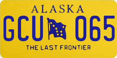 AK license plate GCU065