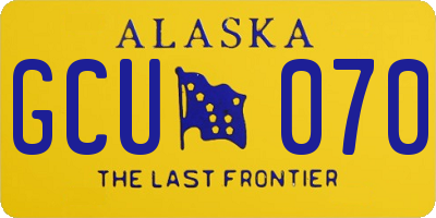 AK license plate GCU070